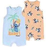 Disney Lilo & Stitch Baby Boys 2 Pack Tank Top Romper for Infant