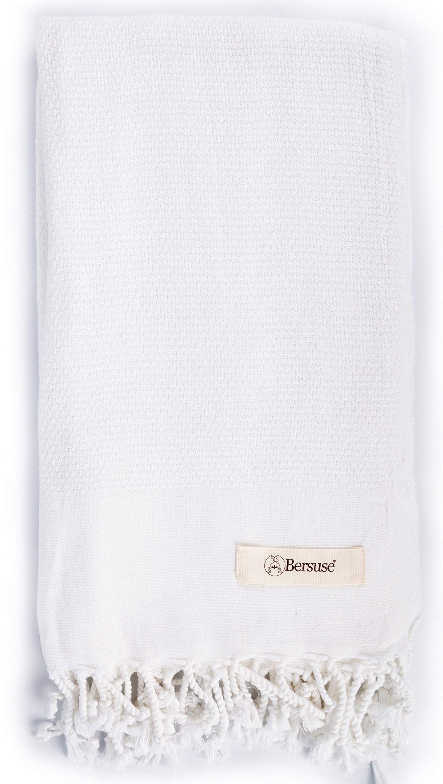 Bersuse 100% Cotton - Ventura Turkish Towel - White