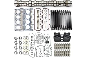 TREXCAR 6.0L Camshaft and Lifters w/Full Head Gasket Set (18mm) Bolts Kit Fits for 2003-2010 Ford E-350 350 450 Excursion F-250 350 450 550 Super Duty Powerstroke Diesel HSU26734 8C3Z6C329B