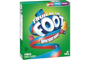 Betty Crocker Gluten Free Fruit by The Foot Rippin Berry Berry, Pack of 6, 128 Gram, 12 Count