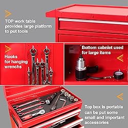 BIG RED Tool Box Portable Toolbox, 11" x 20.3" x