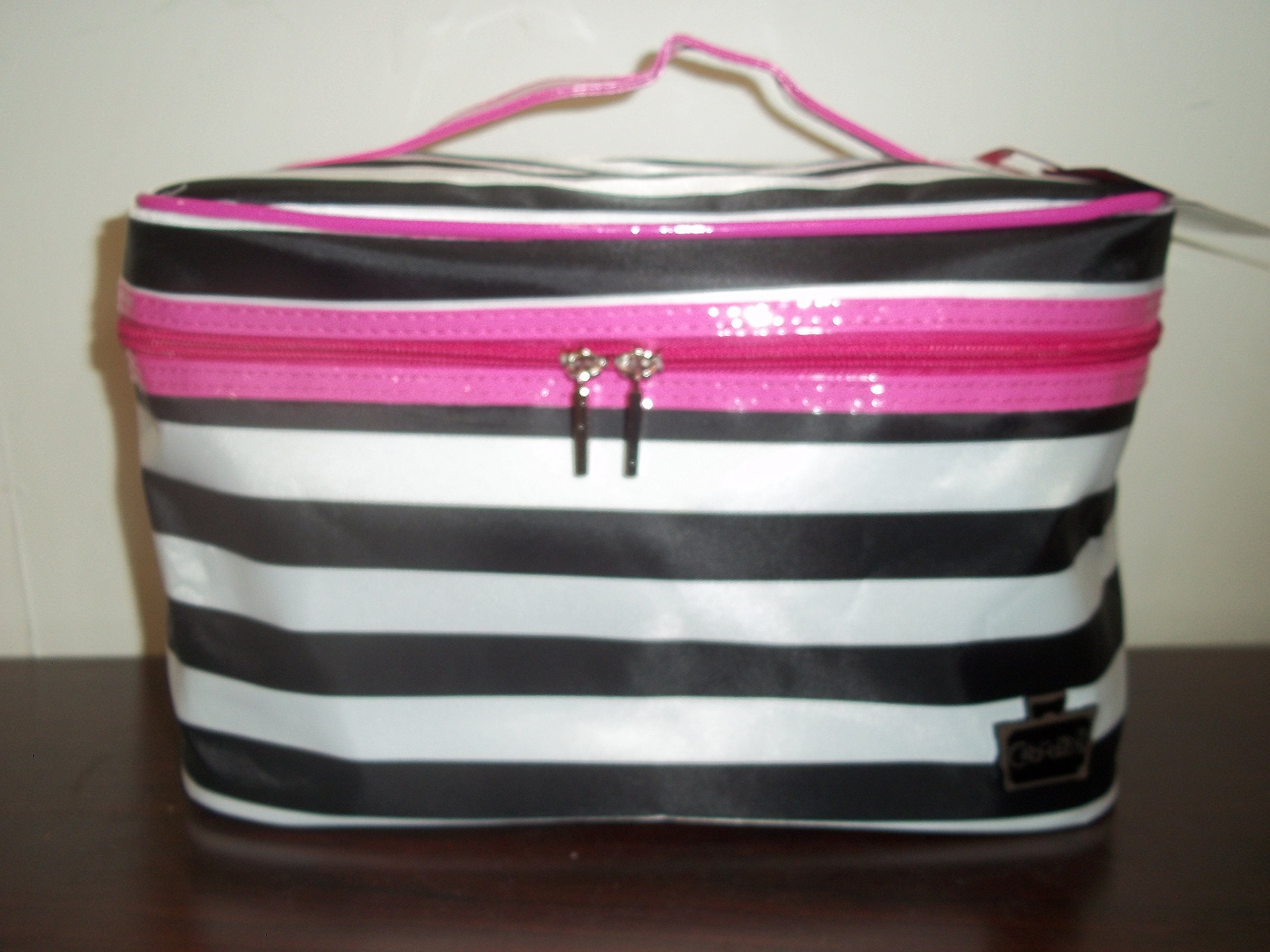Caboodles Obsession Cosmetic Valet, Black/White Stripe, 0.