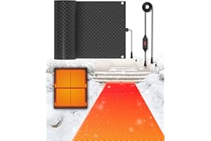 Heated Snow Melting Mat Outdoor, 24" x 72" Connectable Graphene 2.0 Heated Walkway Mat, Melts 4in/hr for Sidewalks, Driveways