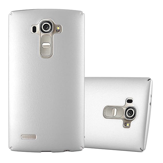 Cadorabo Hülle für LG G4 - Hülle in Metall Silber – Hardcase Handyhülle im Matt Metal Design - Schutzhülle Bumper Back Case C