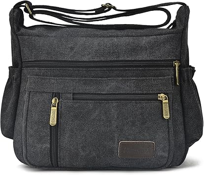 vintage canvas messenger crossbody bag