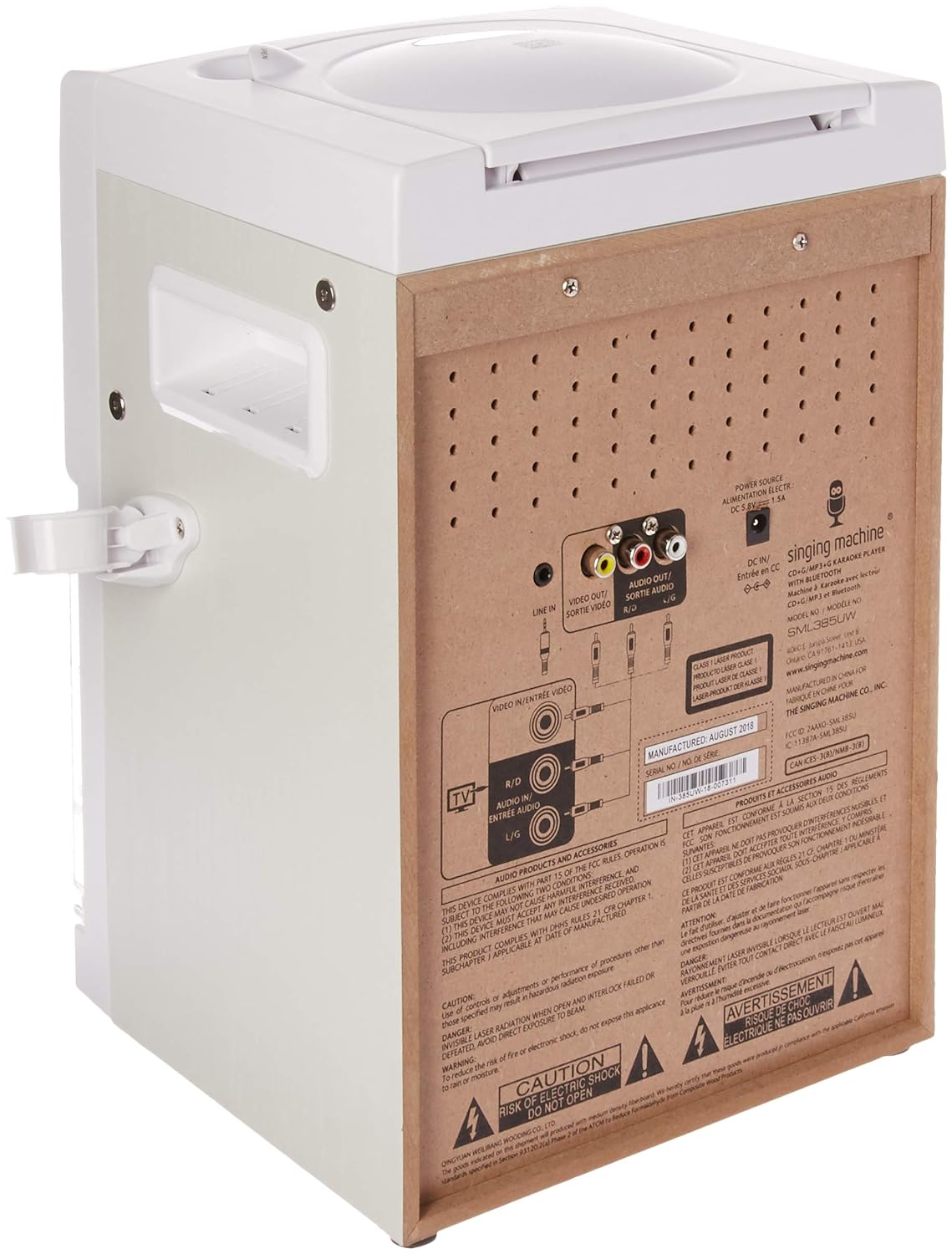 Singing Machine SML385UW Bluetooth Karaoke System with LED