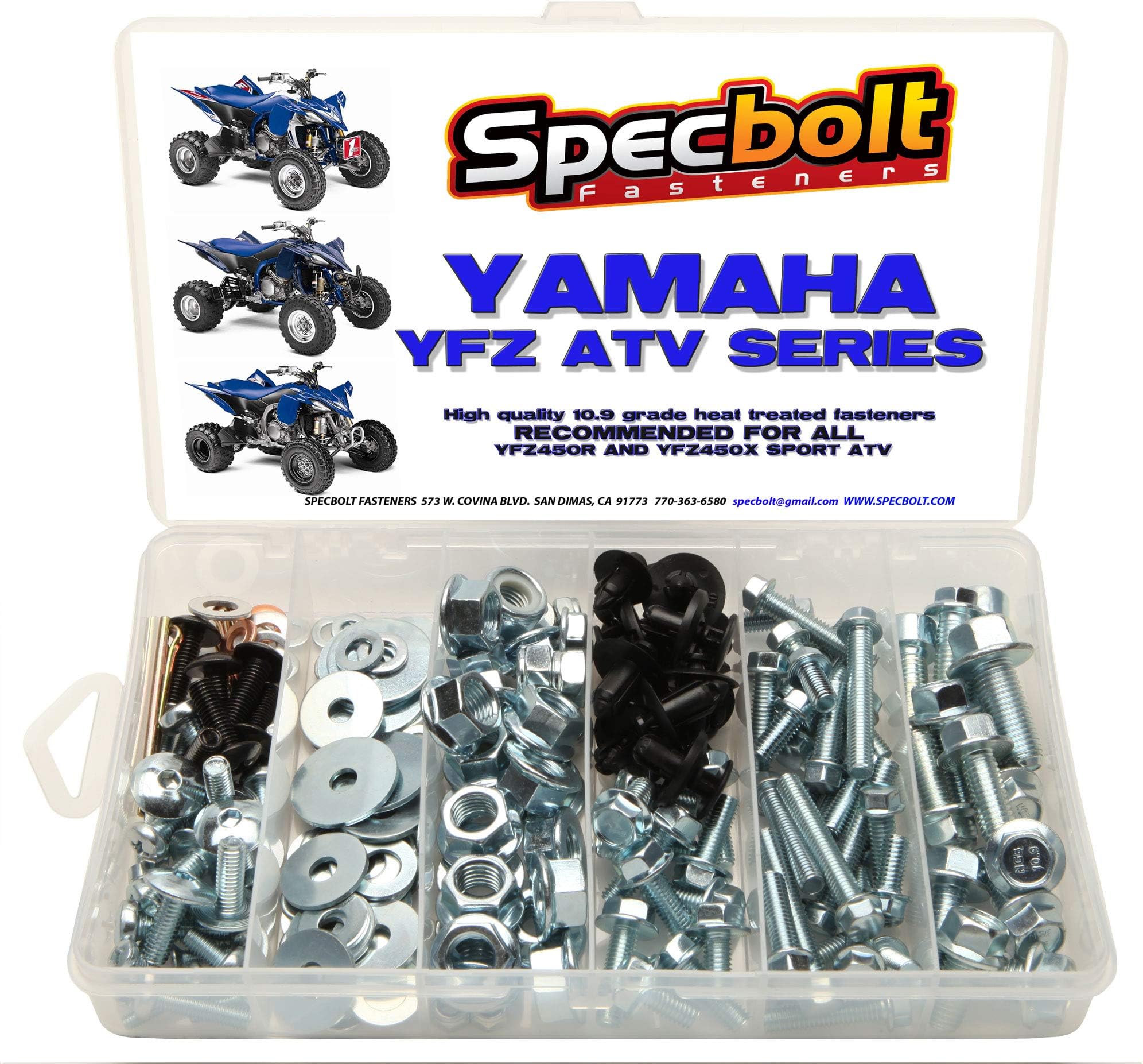 150pc Specbolt Yamaha Bolt Kit YFZ 450 YFZ450 ATV for Maintenance Upkeep & Restoration OEM Spec Fasteners ATV Quad