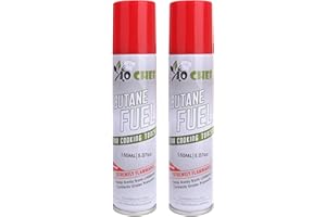 Jo Chef Butane Fuel Refill, Lighter Butane Fuel Canister, Butane Gas Refill for Kitchen Torch, Lighter, Brûlée Kitchen Blow Torch
