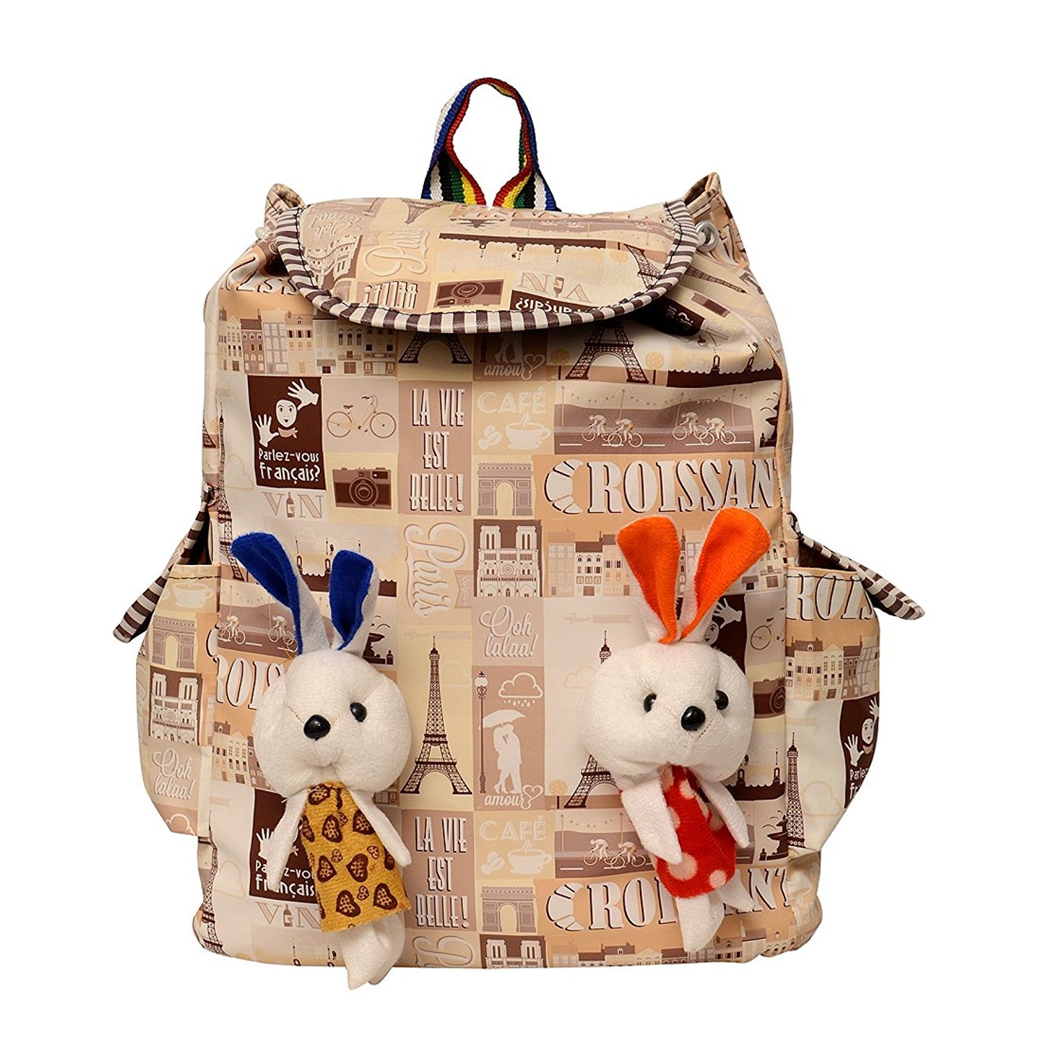 roshiaaz women's bunny teddy backpack bags for college girls