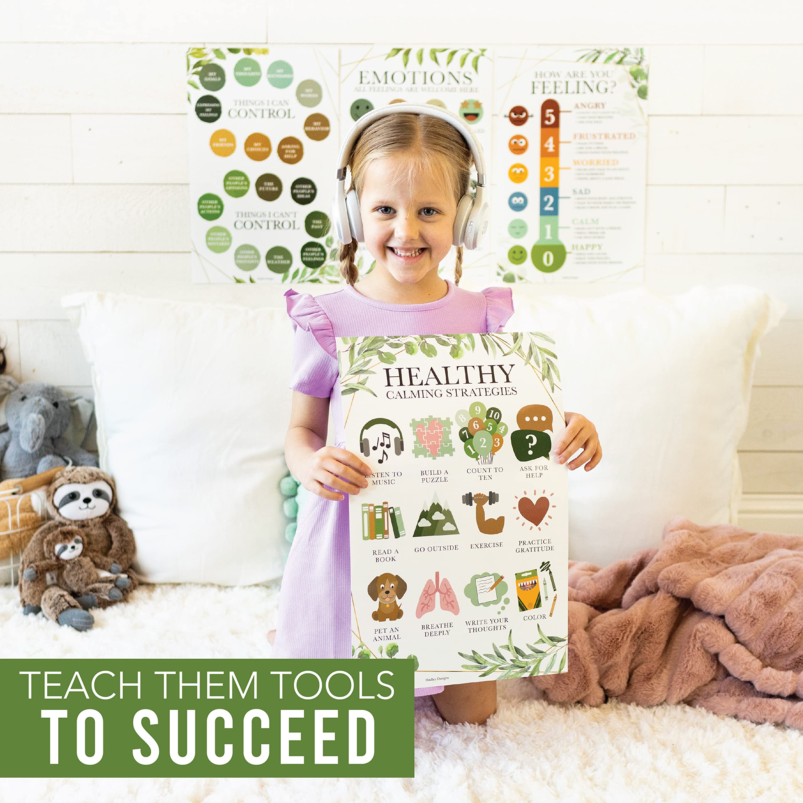Mua Hadley Designs Feelings Chart For Kids Ages 4-8 - Emotions Chart ...