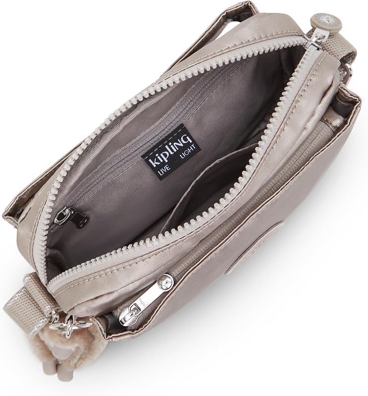 ABANU Borsa a tracolla piccola, Metallic Glow (Argento)