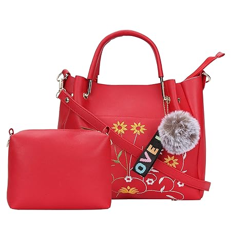 NEW EVA Stylish 2019 Pink Handbag with Pouch{Pink}
