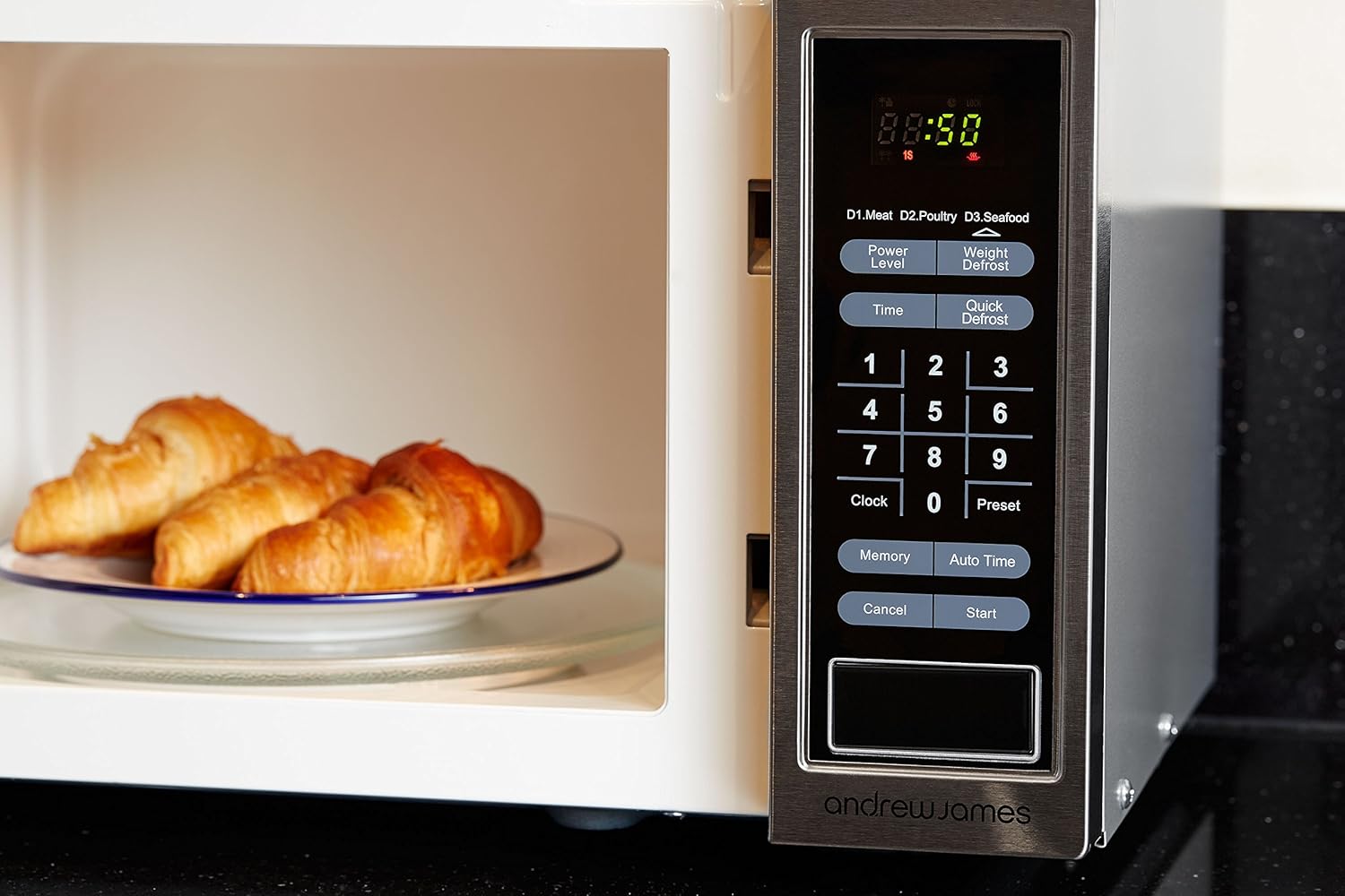 Andrew James digital microondas 23 l, 900 watts (cromo ...