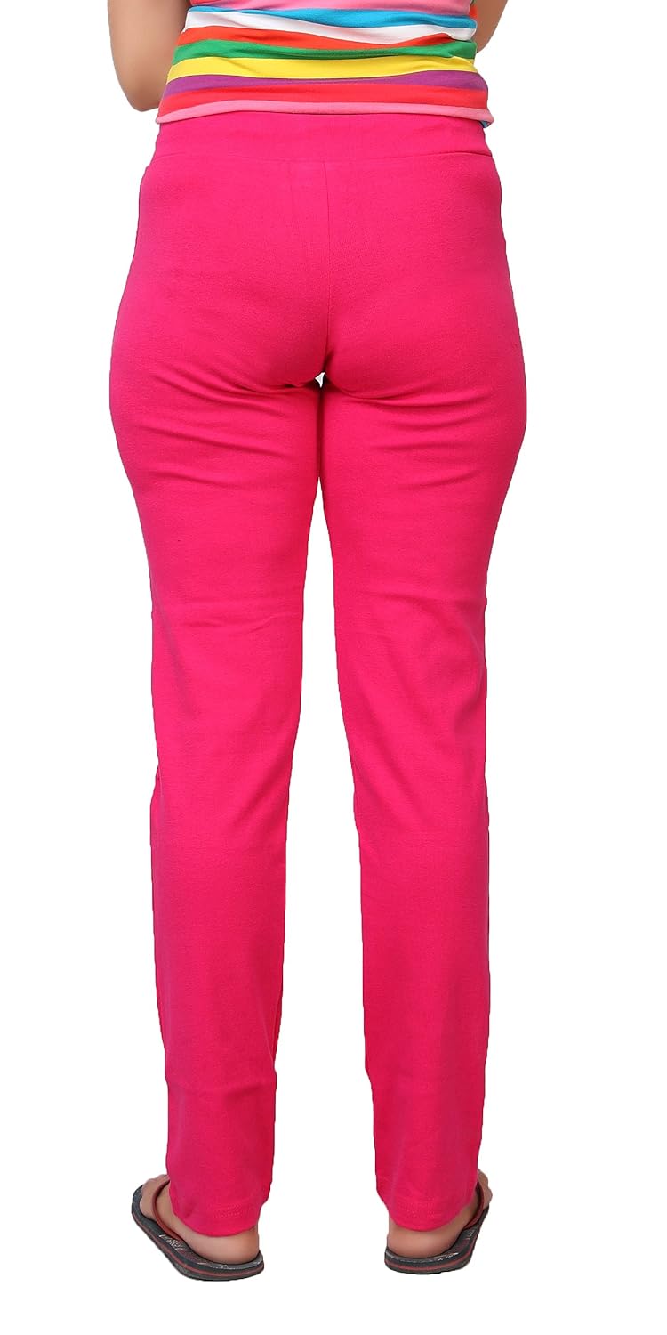 comix women cotton hosiery fabric comfort fit full length plain track pants