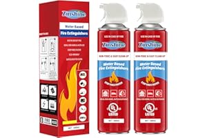 ZINSHINE Small Fire Extinguisher for Home, Car, Kitchen, Boat - Portable A, B, C, K Fire Extinguishing Aerosol Spray, Prevent Re-Ignition, 2 Pack
