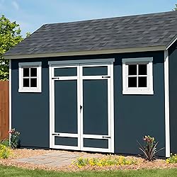 2 Pack 12" x 12" White Shed Window with Tempered