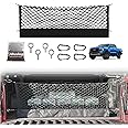 Muslogy Truck Bed Cargo Net Compatible with Ford Ranger 2024 2025 Accessories Storage Organizer Pickup Truck Bed Envelope Style Cargo Net with Heavy Duty Carabiners