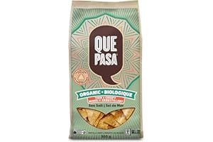 Que Pasa Organic Thin & Crispy Sea Salt Tortilla Chips, 300 g (Pack of 12), Gluten Free, Non-GMO, by Nature's Path