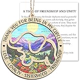 GEEMBI Friend Ornaments for Women - Elephant Suncatcher Christmas Ornaments 2025 for Tree Decorations - Friendship Birthday Elephant Valentines Galentines Day Gifts for Women Friends, Bestie BFF Gifts