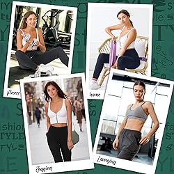 Walifrey Womens Joggers with Pockets, Drawstring
