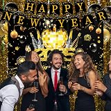 Tbczvx 16 Pcs New Year Decorations 2025 Party Kit - Elegant & Festive view 5