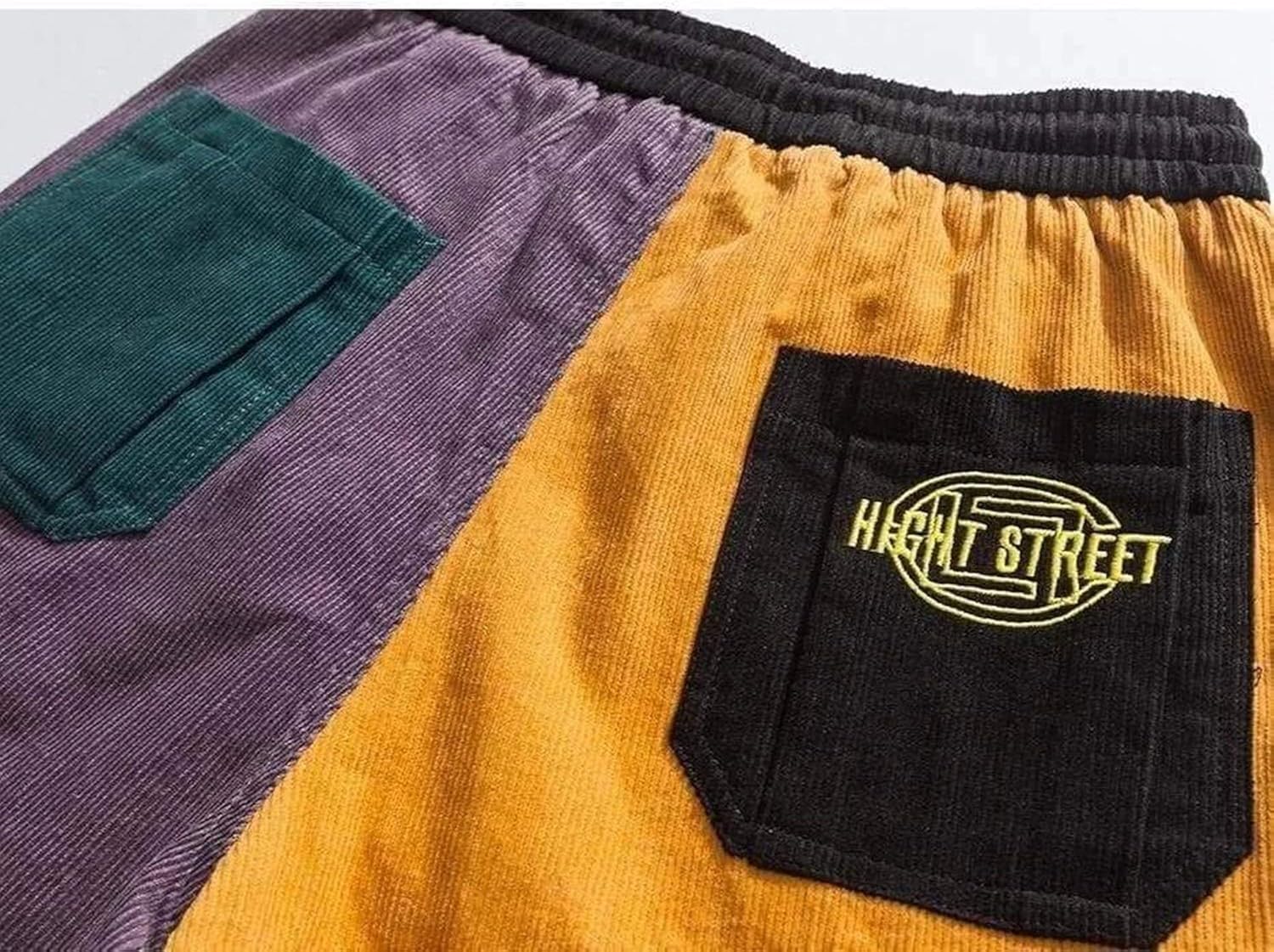 Aelfric Eden Men's Color Patchwork Cargo Pants Hip hop Joggers Streetwear Pants at  Men’s Clothing store