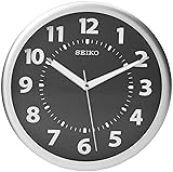 Seiko Wall Clock Silver-Tone Metallic Case Luminous