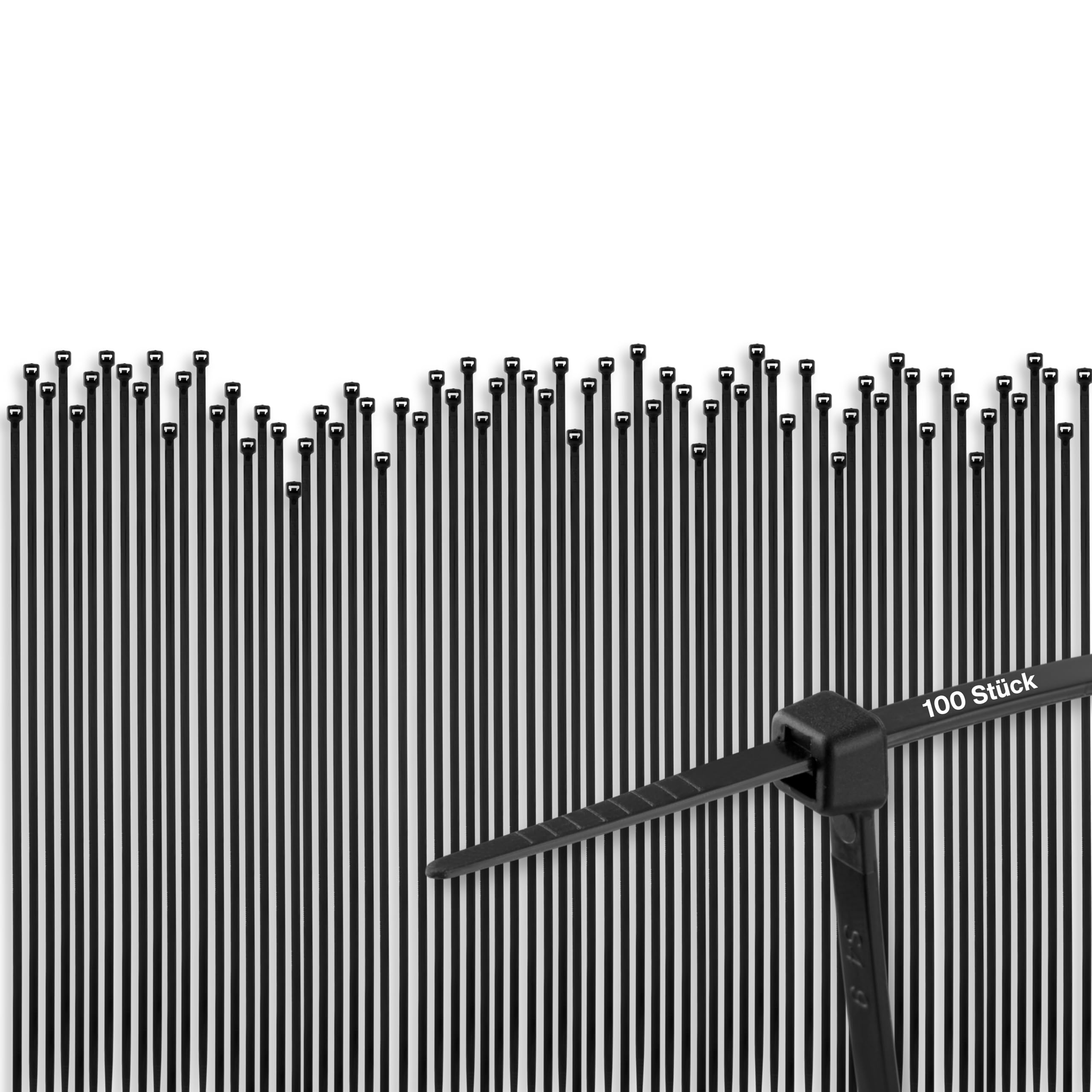 REV Ritter 0508300555 Cable Ties 368 x 4.8 mm Set of 100 Black โ image 1