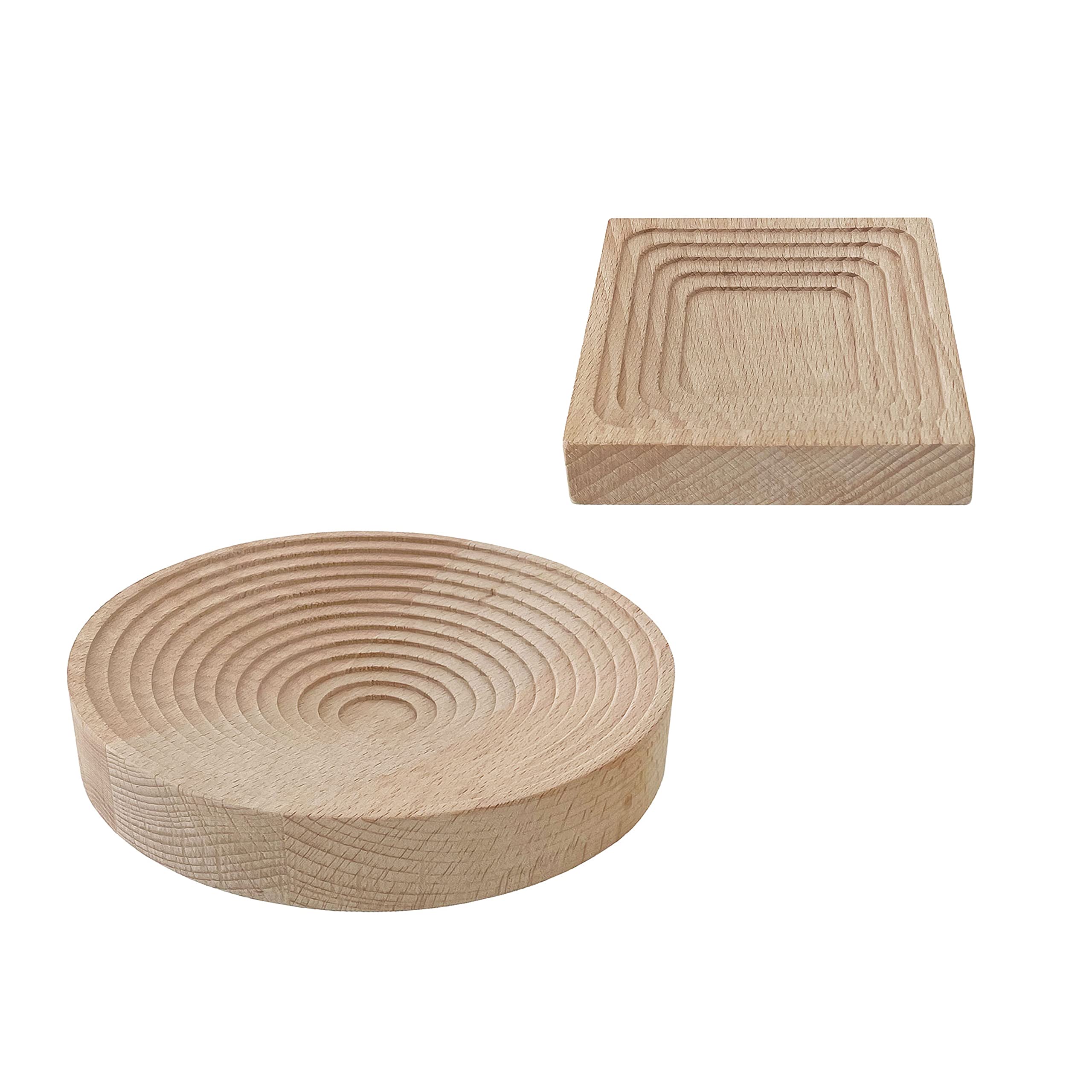 anaan Kare wooden tray Set of 2 Serving Tray wood Plates Table storage Tray keys for jewelry round and square Design