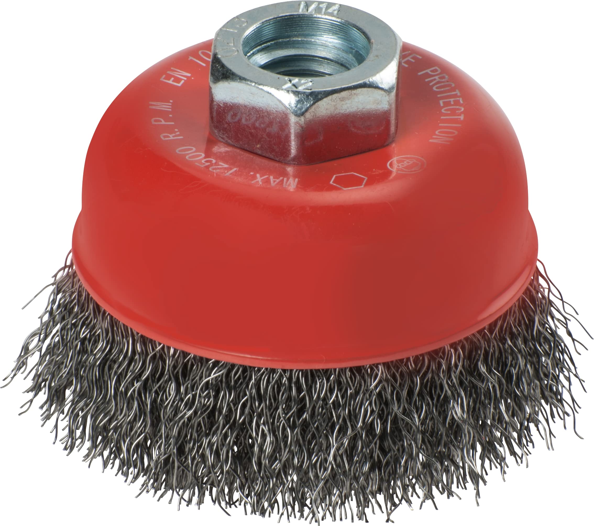 KWB Angle Grinder Cup Brush Ø 60 MM | M14 Thread Mount | Wavy HSS Steel Wire | for Metal and Stone | for Cleaning, DEBURRING, SCUFFING, and Rust Removal — image 1