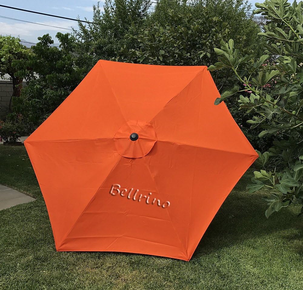 Amazon Com Bellrino Decor Replacement Strong Thick Umbrella Canopy For 9ft 6 Ribs Canopy Only Tango Orange Garden Outdoor