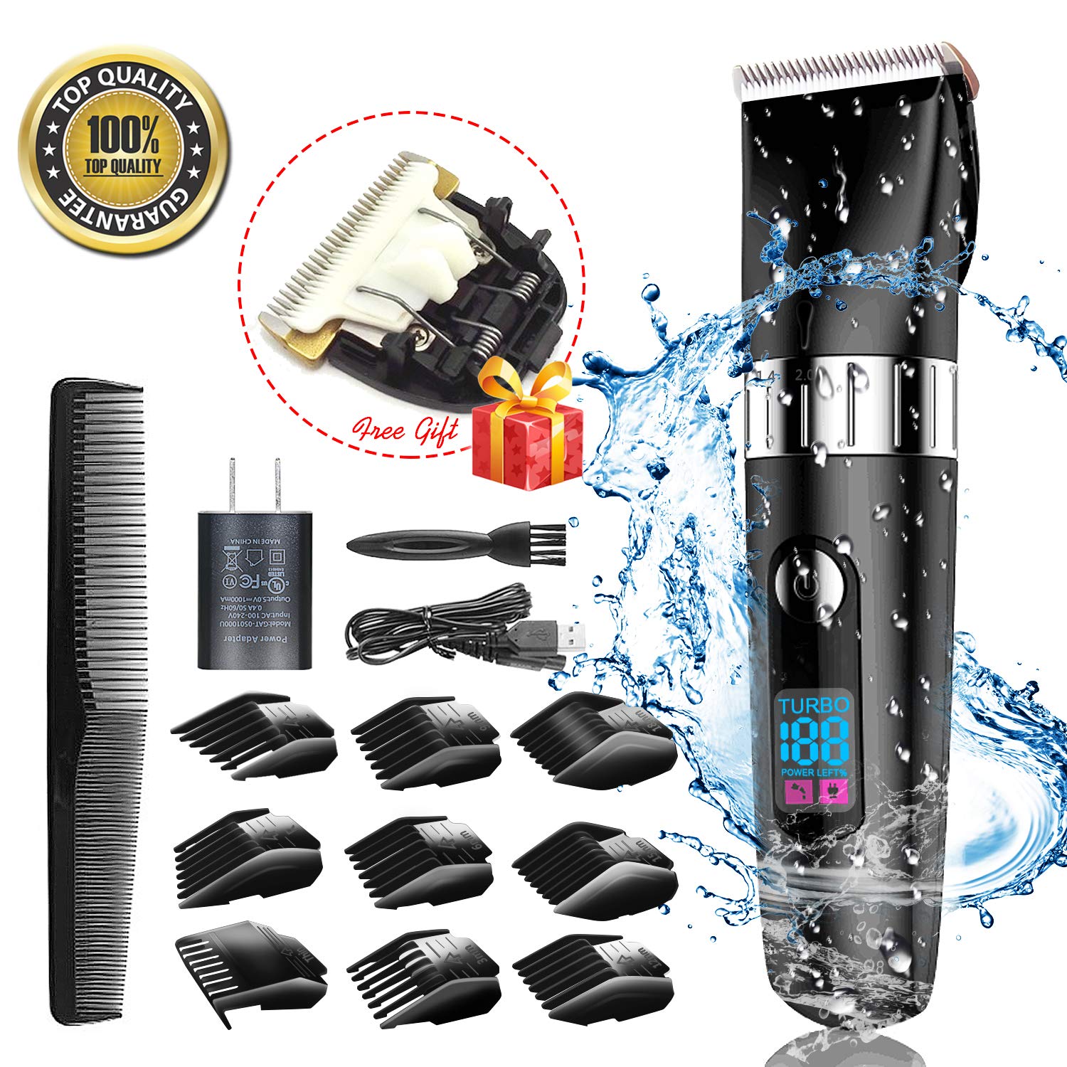 Professional Hair Clippers For Men Cordless Hair Trimmer Beard