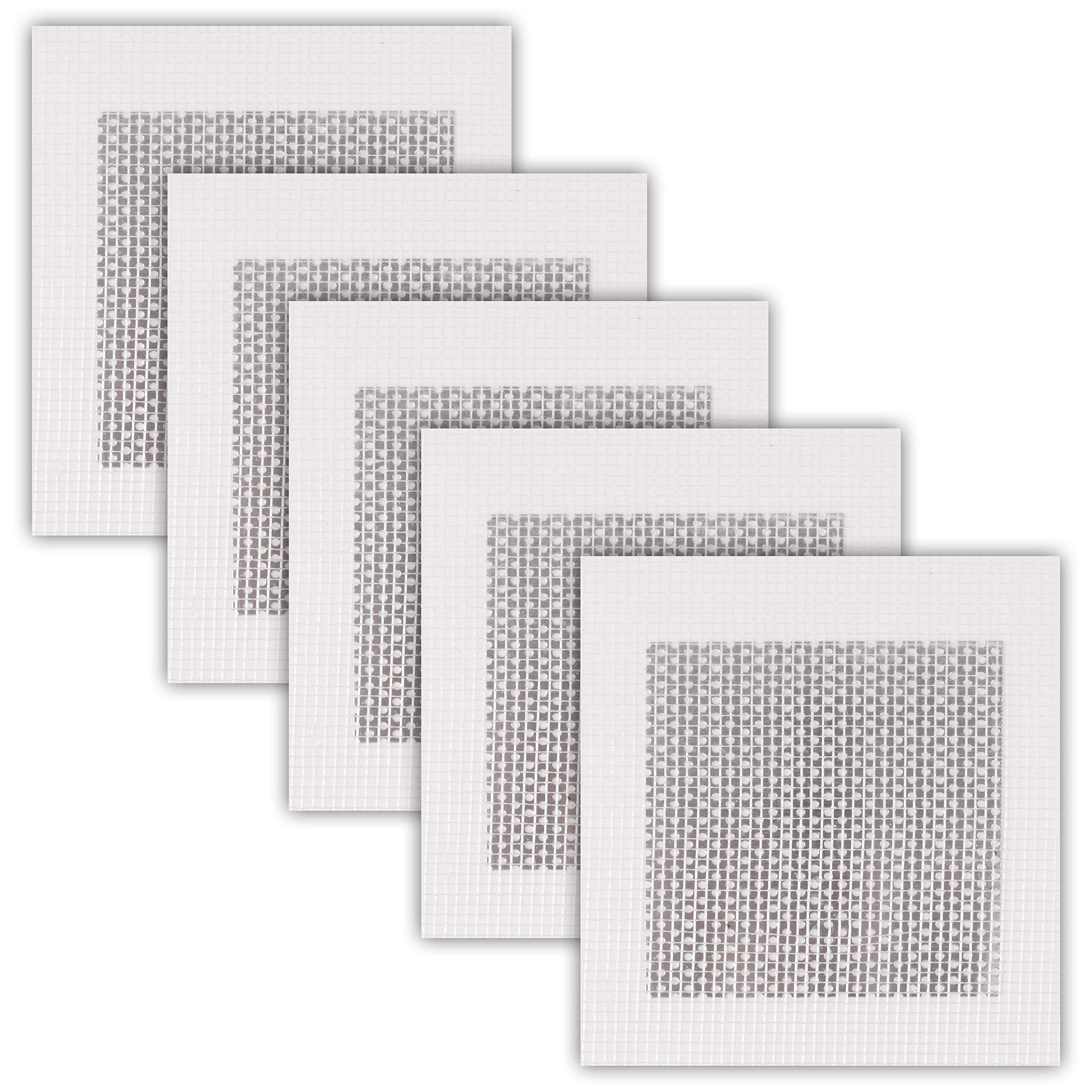5X Adhesive Sticky Mesh Wall Patches - 10cm x 10cm - Repair Holes in Damaged Plasterboard Wall & Ceilings