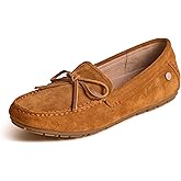 Minnetonka Women’s Loafer Moc – Suede Slip-On Loafers with Cushioned Removable Footbed