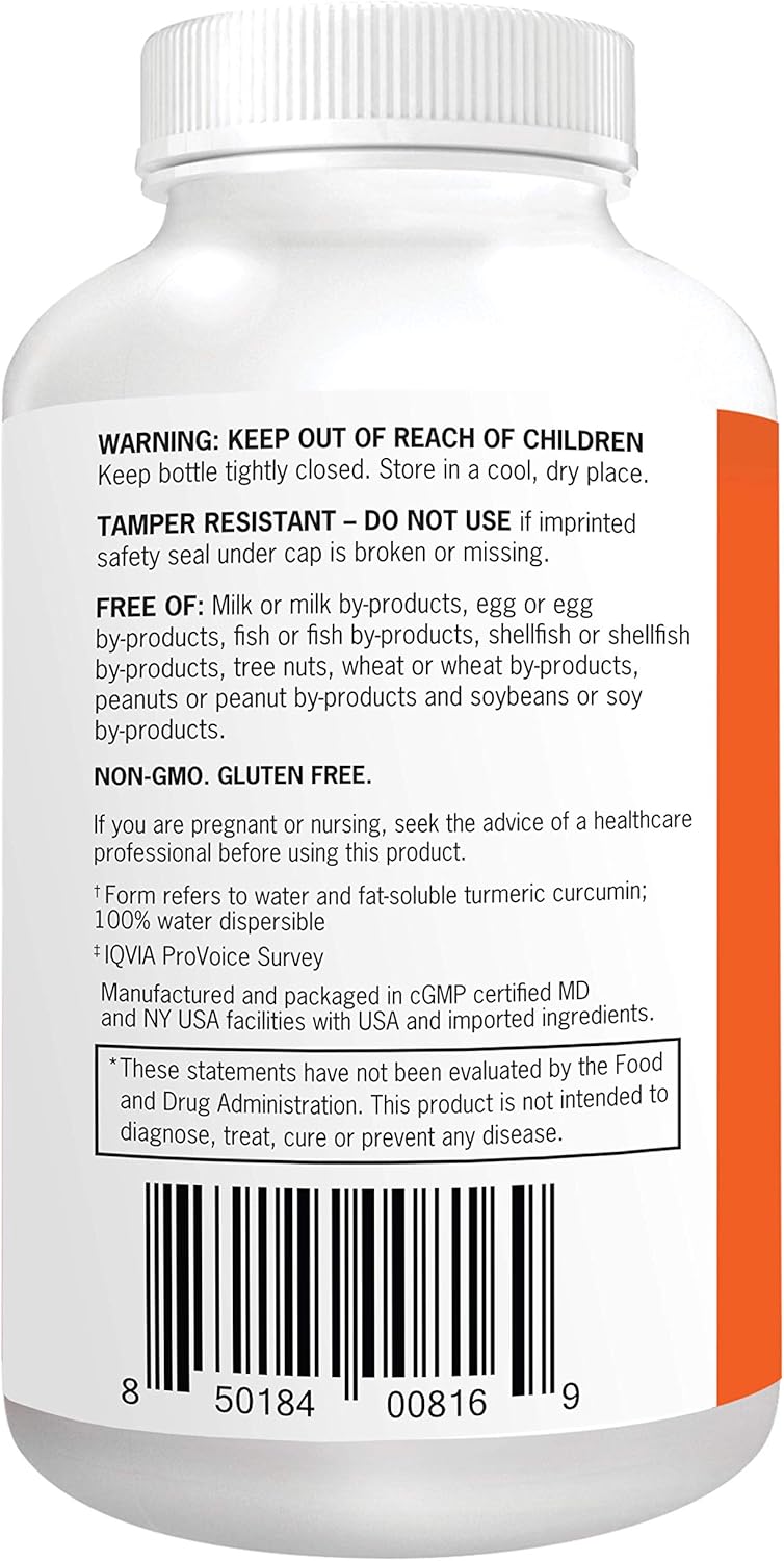 Turmeric Curcumin Softgels, Qunol with Ultra High Absorption 1000mg, Joint Support, Dietary Supplement, Extra Strength, 120 Softgels: Health & Personal Care
