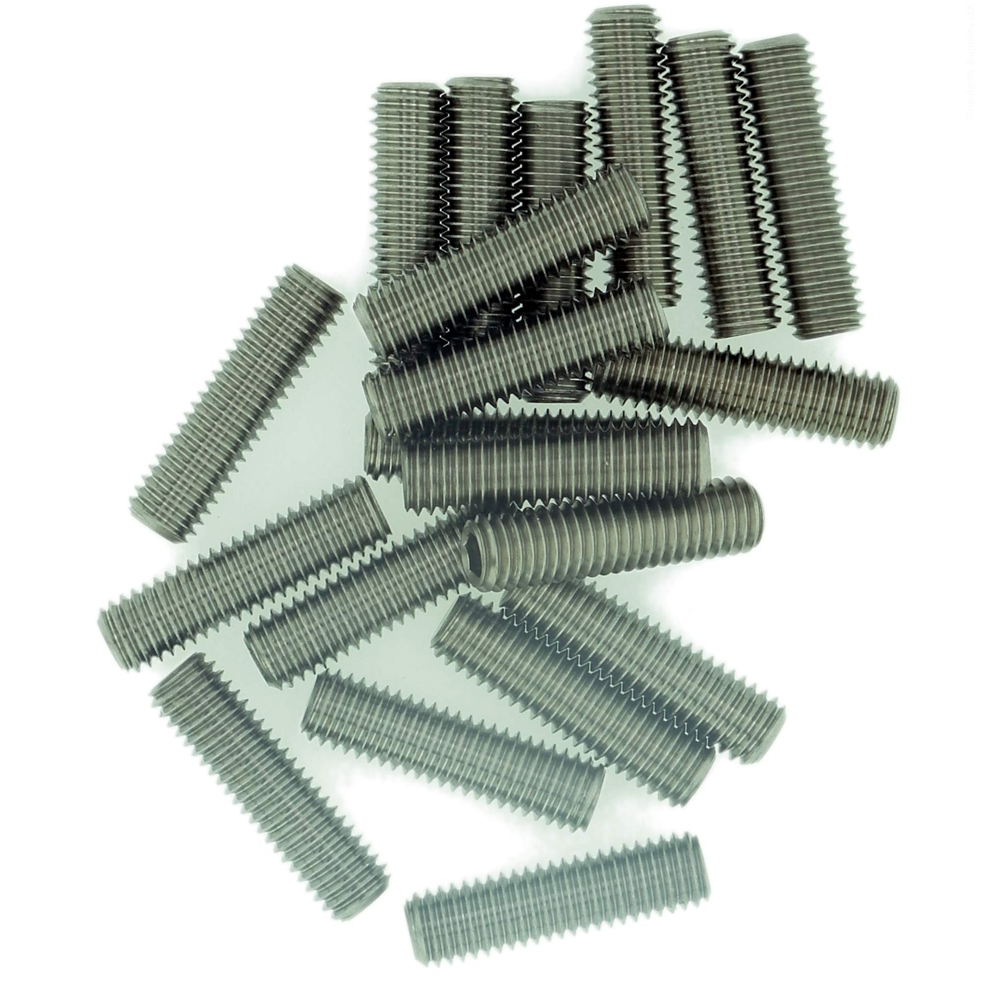 M5 (5mm x 40mm) Hex Socket Grub Screw (Flat Point) - Stainless Steel (A2) (Pack of 10)