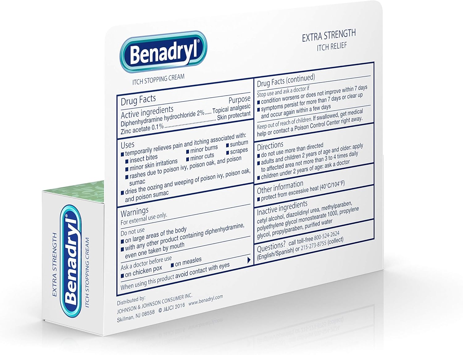 Benadryl Extra Strength Anti-Itch Relief Cream for Most Outdoor Itches, Topical Analgesic, 1 oz: Health & Personal Care