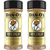 Dan-O&rsquo;s SPG Tri-O Seasoning &ndash; Salt, Pepper &amp; Garlic Blend &ndash; Small Bottle &ndash; Premium All Purpose SPG for Steak, Chicken, Seafood &amp; Veggies - 4.4 oz, 2 Pack