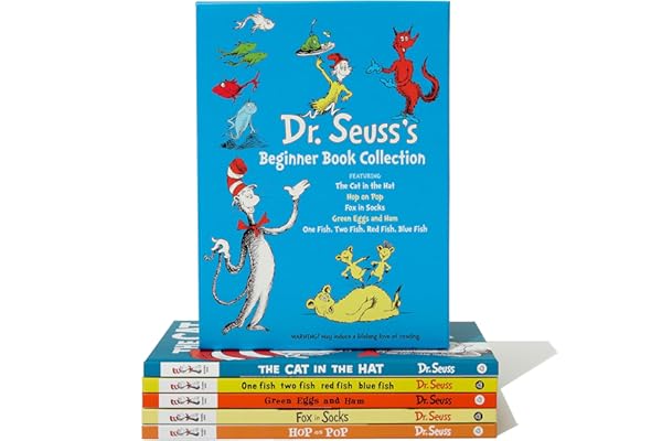 Dr. Seuss's Beginner Book Boxed Set Collection: The Cat in the Hat; One Fish Two Fish Red Fish Blue Fish; Green Eggs and Ham; Hop on Pop; Fox in Socks