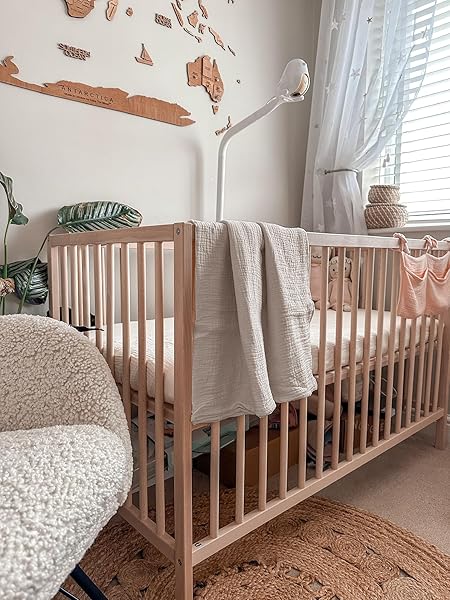 WIMIST MUSLIN SWADDLE BLANKETS, SWADDLE BLANKET FOR BABY GIRLS AND BOYS, BABY ESSENTIALS, SUITABLE FOR NEUTRAL NEWBORNS AND CRIB ESSENTIALS, LARGE 40 X 36 INCHES (BRICK)