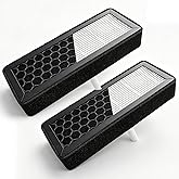 2-Pack H13 True HEPA + Carbon Filter for Bambu H2D/H2S/H2C Air Filter Durable HEPA Air Purifier for 3D Printer, Captures Dust &amp; VOCs &ndash; Upgrade Incomplete Stock Filtration for Bambu lab h2c Printer