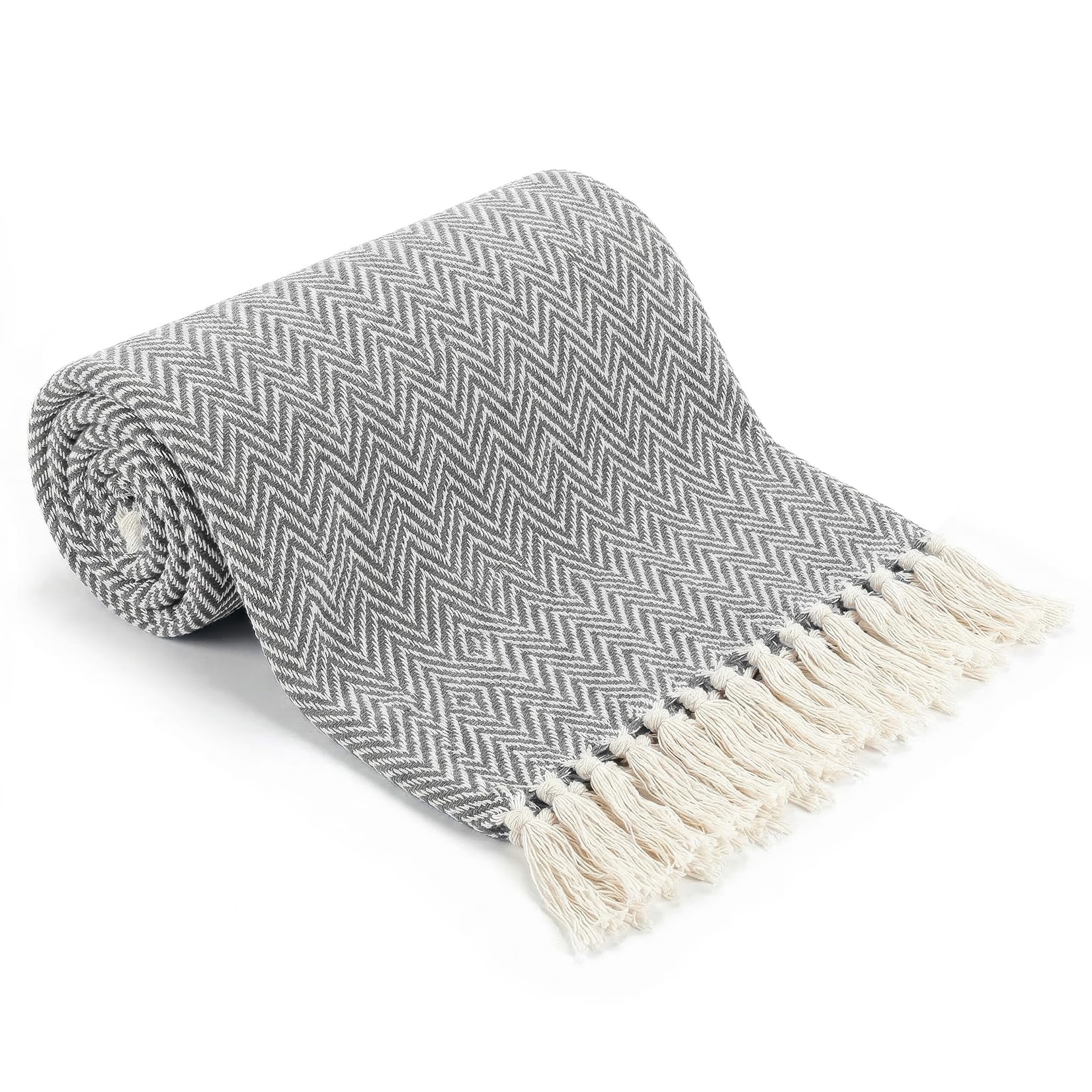 EHC Throw Blanket, Throws for Sofas armchairs Sofa Settee Couch Reversible Bed Cover Over Blanket, Single 127 x 152 cm, Grey