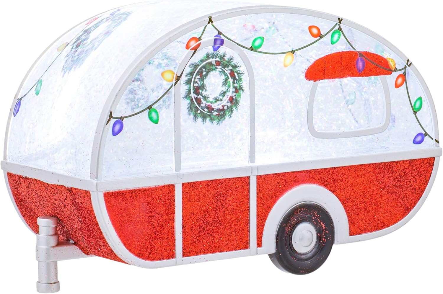 Snow Globes - Christmas by Roman Inc., Confetti Lites Collection, 8.25