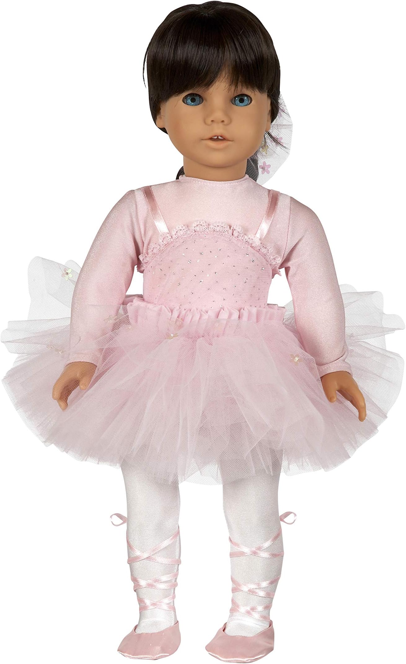 Pink Ballerina Costume. Complete outfit with Ballet Shoes. Fits 18" Dolls like American Girl