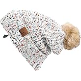C.C Exclusives Women's Winter Seed Stitched Confetti Pom Beanie Hat (HAT-1816)(HAT-2214)(HAT-2085)(HAT-3841)