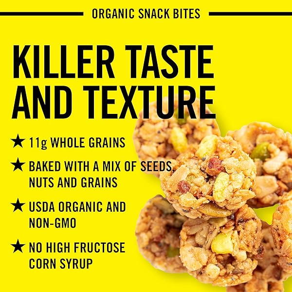 DAVE’S KILLER BREAD HONEY NUT ORGANIC SNACK BITES, HONEY ORGANIC SNACKS, 7.2 OZ