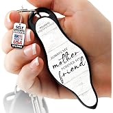 MUNIO Self Defense Keychain - Personal Safety Tool for Men, Women &amp; Kids | Stylish USA-made safety keychain. Discreet &amp; travel-friendly. Tough ABS plastic kubotan force-multiplier. No failure issues.