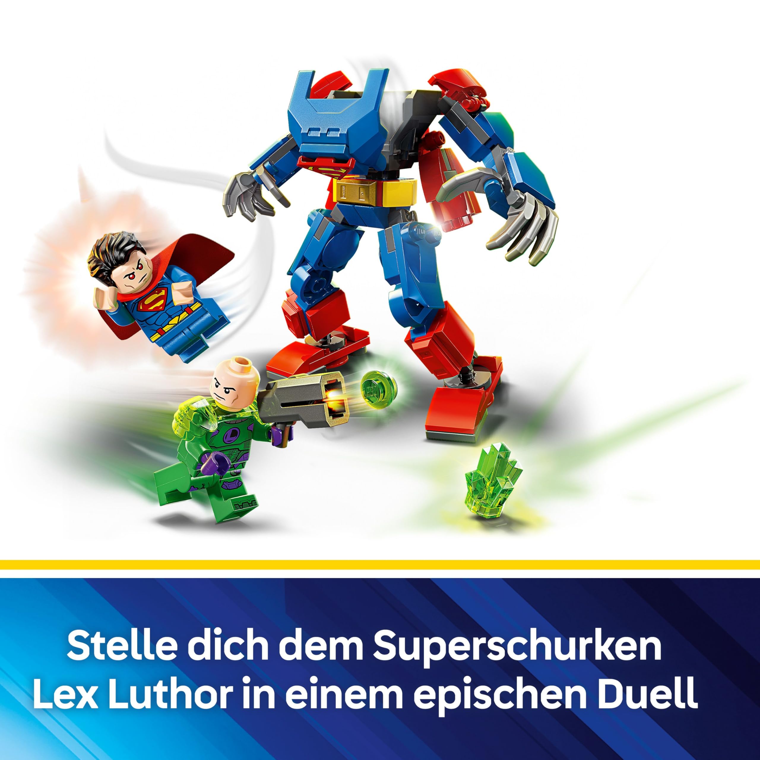 LEGO DC Superman Mech vs. Lex Luthor - Superhelden Spielzeug mit 2 Minifiguren - baubare Actionfigur mit beweglichen Armen, Beinen und Fingern - Geschenk für Jungen und Mädchen ab 6 Jahren 76302 7