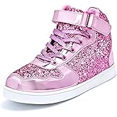 Wooowyet Glitter Shoes Kids High Top Sneakers for Boys Girls Gift Party Birthday Christmas Halloween
