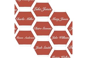 Spec101 Acrylic Place Cards - 2 x 3.5 Inch Hexagon Acrylic Blanks for Acrylic Signs and Table Place Cards, 80Pc